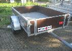 Gebrauchter PKW-Anhnger (1209), 800 kg Tieflader mit Holzbordwnden, Innenmae 207x104x38 cm, Standort: Freiburg