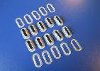 SET Ovalschlitzse mit Gegenstck , 27 x 8 mm verzinkt, 10 Stck 